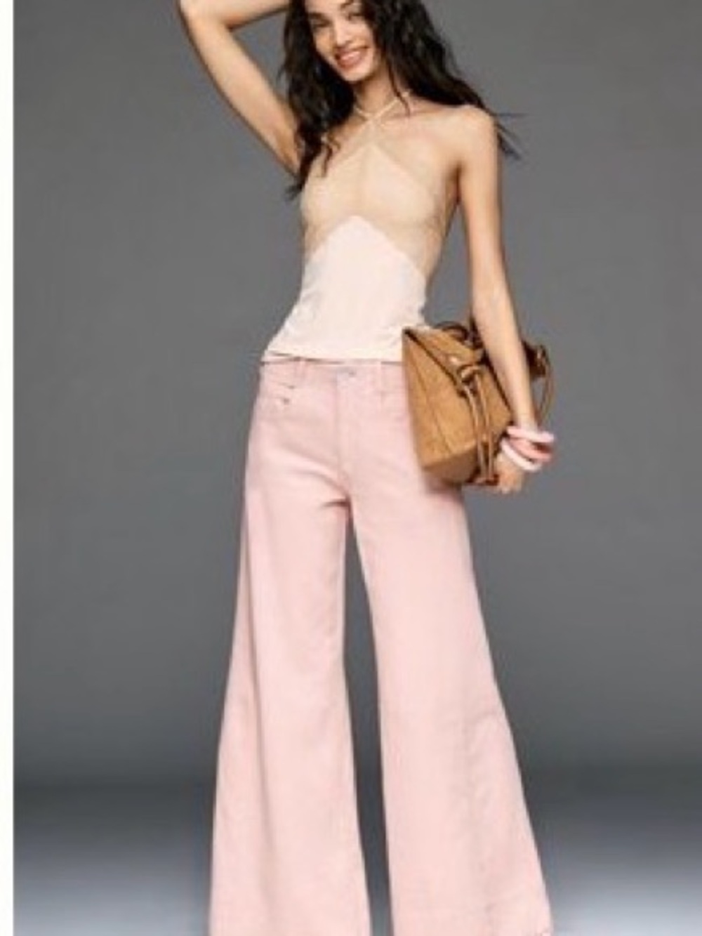 Anthropologie Pilcro Adi Wide Leg mid Rise Women’s Jeans - Light Pink